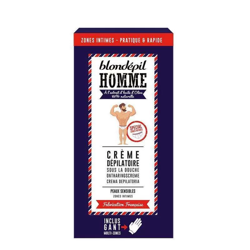 Crème Dépilatoire Zones Intimes - Blondépil Homme