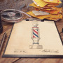 Affiche Style Vintage Brevet d'un "Barber Pole" pour Barbershop