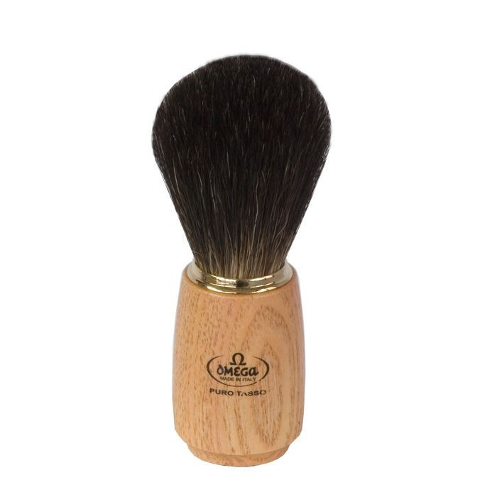 Blaireau de Rasage "Pure Badger" en bois clair - Omega