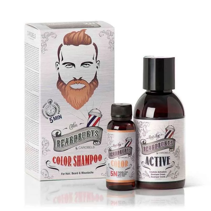Coloration pour Barbe et Cheveux "Brun Clair" - Beardburys
