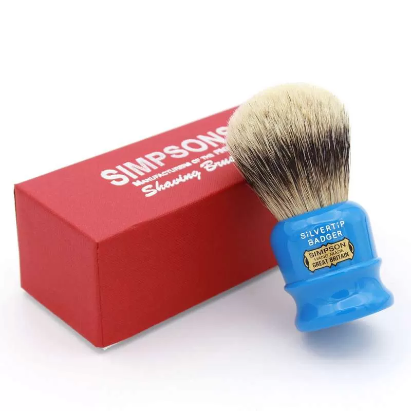 Blaireau de Rasage "Chubby 2" Bleu Silvertip - Rasage Classique Simpsons