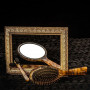 Miroir de Luxe Plat avec Poignée "Jaspé" Honey - Koh-I-Noor