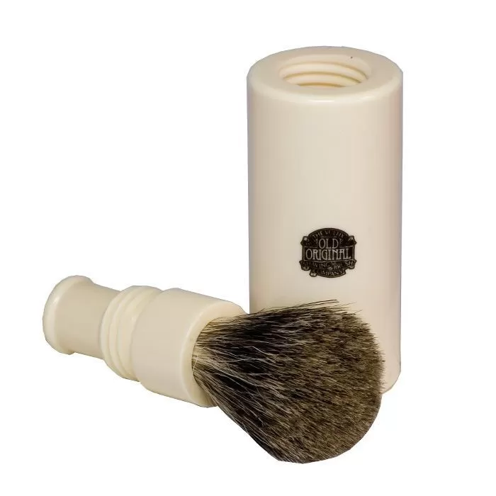 Blaireau de Voyage "Turnback" Pur Gris Ivoire - Vulfix