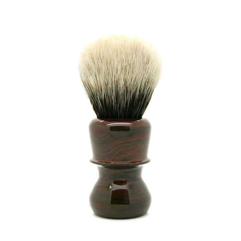 Blaireau "Silvertip Deux bandes Marron" - Shavemac