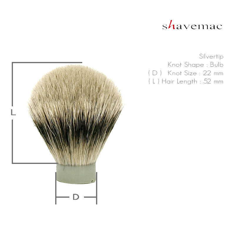 Touffe de Blaireau "Silvertip" de Rechange - Shavemac