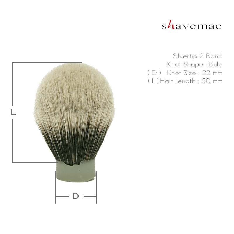 Touffe Silvertip 2 bandes - Shavemac