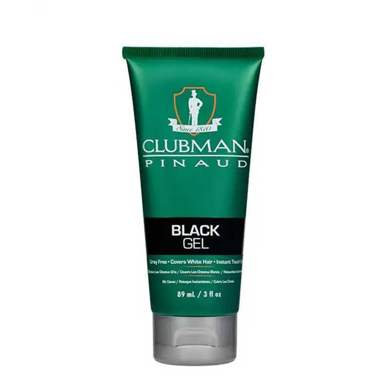 Gel Colorant Instantané Noir pour Barbe et Cheveux - Clubman Pinaud