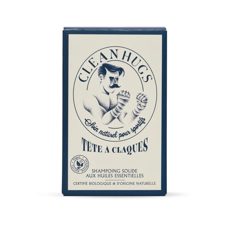 Shampoing solide bio, menthe eucalyptus "Tête à Claque" - Clean Hugs