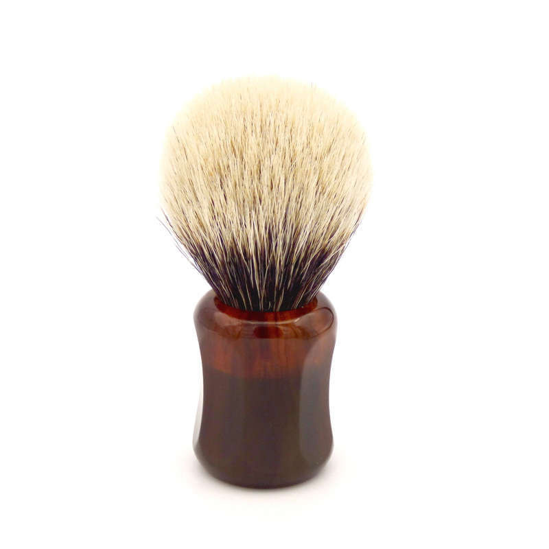 Blaireau de Rasage "173" Ecaille Touffe Silvertip Deux Bandes - Shavemac