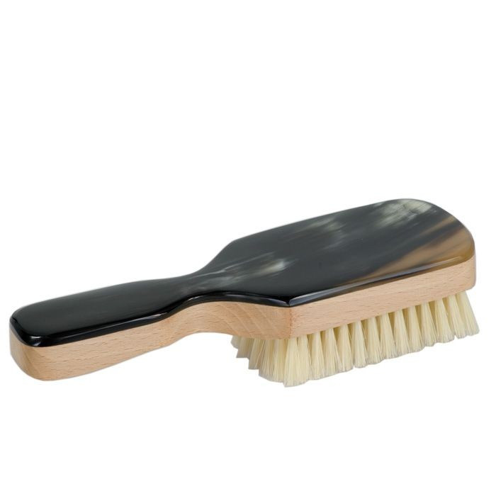 Brosse à Cheveux en Bois Plaqué Corne Véritable - Abbeyhorn