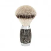 Blaireau de Rasage en Bois Fossilisé et Argent - Mühle