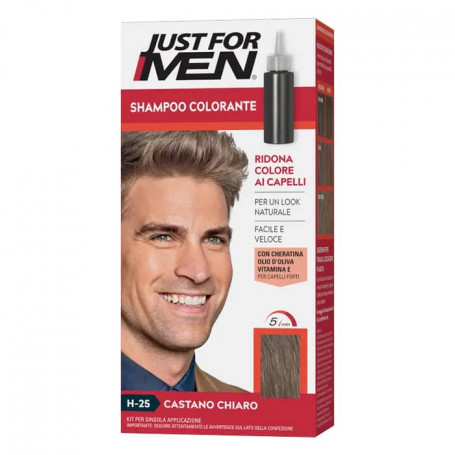 Shampoing Colorant Cheveux Châtain Clair H25 - Just For Men