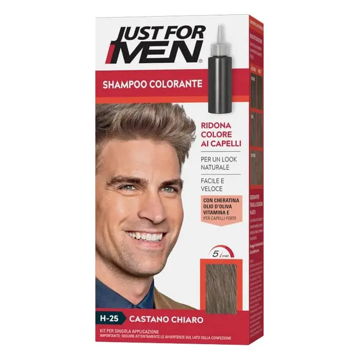 Shampoing Colorant Cheveux Châtain Clair H25 - Just For Men