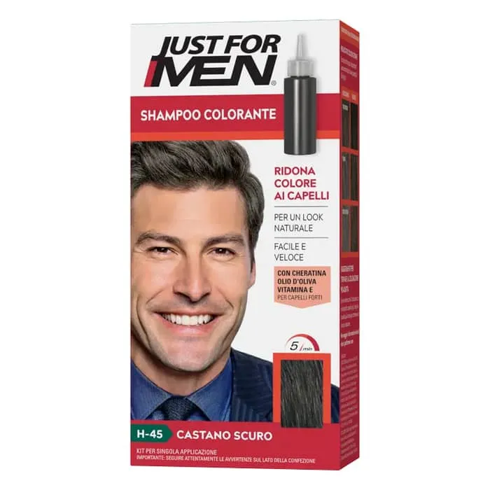 Shampoing Colorant Cheveux Châtain Foncé H45 - Just For Men