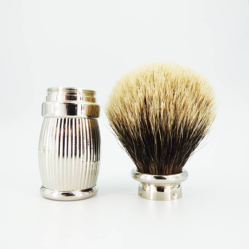 Brosse à Raser Joris En Bois D'if Et Or - Poils De Blaireau, Neuf Avec Léger Défaut