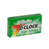 Lames de Rasoir Gillette "7 O'Clock" Super Stainless - Étui de 5 ou 10