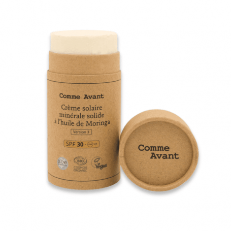 Crème Solaire Minérale Solide SPF30 - Comme Avant