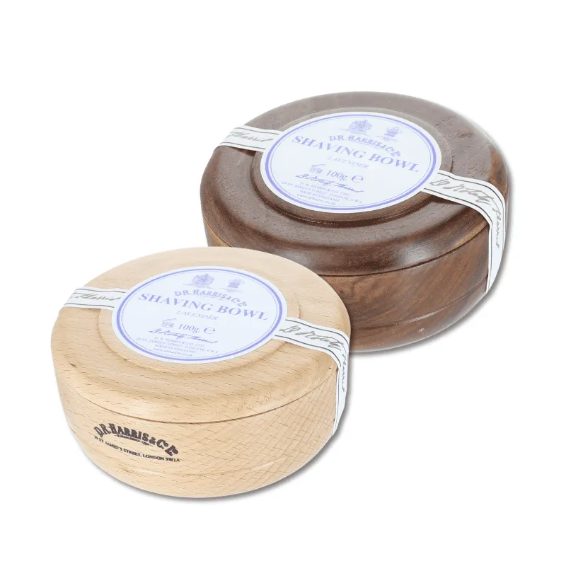 Savon à Barbe "Lavender" et son Bol en Bois - D. R. Harris