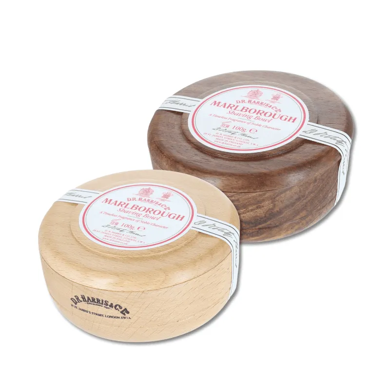 Savon à barbe "Marlborough" et son bol en bois - D. R. Harris
