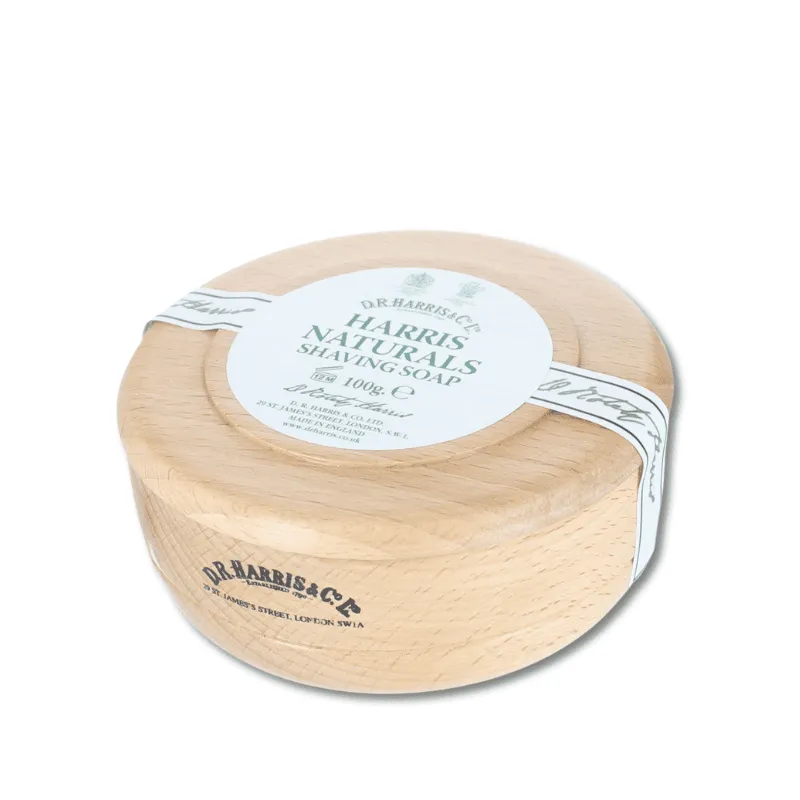 Savon à barbe "Natural" et son bol en bois - D. R. Harris