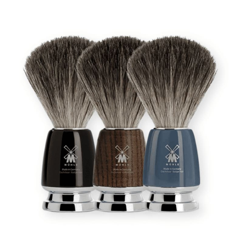 Brosse à Raser Vintage En Poils De Blaireau Pure Badger - Manche En Bois (Neuf Avec Défauts Mineurs)
