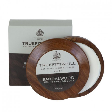 Savon à Barbe "Sandalwood" et son bol en bois - Truefitt & Hill