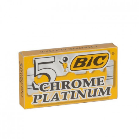 Lames de Rasoir BIC "Chrome Platinum" - Boîte de 5