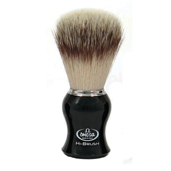 Blaireau de Rasage Synthétique "Hi Brush" Noir - Omega