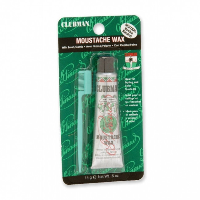 Cire à Moustache Neutre avec sa Brosse/Peigne - Clubman Pinaud