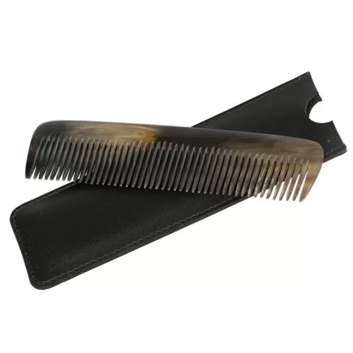 Peigne à Cheveux en Corne et Son Étui - Parker