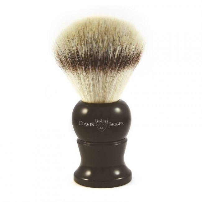 Blaireau de Rasage Noir "Silvertip Fibre" - Edwin Jagger