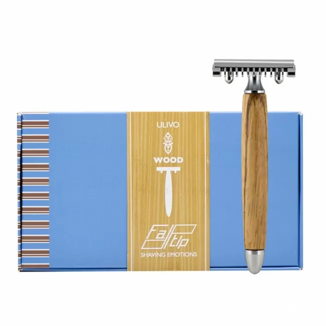 Rasoir de Sureté Olivier et Chrome Peigne Ouvert - Fatip