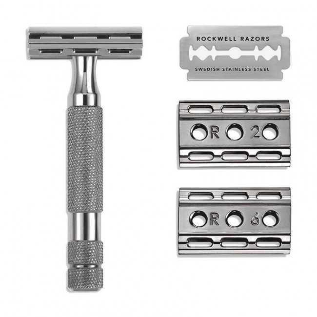 Rasoir de Sûreté à 3 Têtes Réversibles Gunmetal - Rockwell 6C