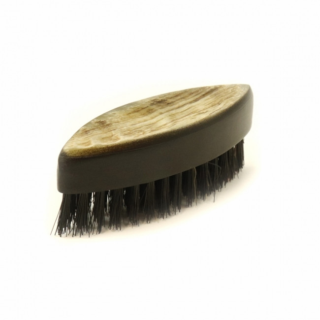 Brosse à Moustache Bois et Corne de Bélier - Gentleman Barbier